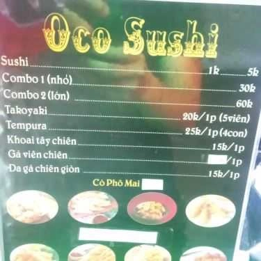 Thực đơn- Ăn vặt Oco Sushi
