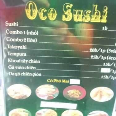 Thực đơn- Ăn vặt Oco Sushi