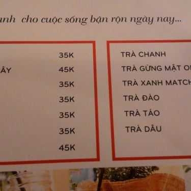 Thực đơn- OKcafe