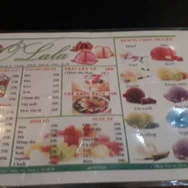 Thực đơn- Cafe Olala - Trái Cây Tô, Sinh Tố & Trà Sữa