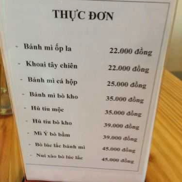 Thực đơn- Olusu coffee & Tea - Cơm Văn Phòng