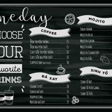 Thực đơn- Oneday Coffee