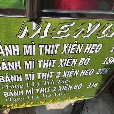 Thực đơn- Ăn vặt Ông Lý - Bánh Mì - Nguyễn Thượng Hiền