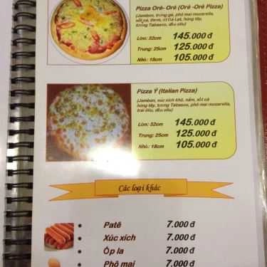 Thực đơn- Tiệm Bánh Ore Ore - Lê Văn Sỹ