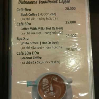 Thực đơn- Ori - Coffee & Tea