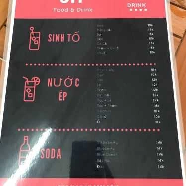 Thực đơn- Cafe Ori Food & Drink