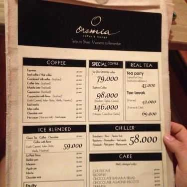 Thực đơn- Oromia Coffee - Nam Kỳ Khởi Nghĩa