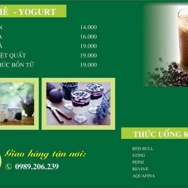 Thực đơn- Ossent Coffee & Tea