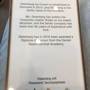 Thực đơn- Cafe Osterberg Ice Cream - Xuân Thủy