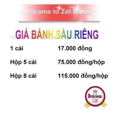 Thực đơn- Tiệm Bánh Zét Bakery - Pancake Sầu Riêng - Xóm Đất
