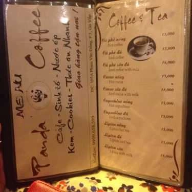 Thực đơn- Panda Coffee