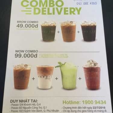Thực đơn- Passio Coffee - 124 Khánh Hội