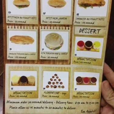 Thực đơn- Tiệm Bánh Pat'a Chou Bakery - Saigon Centre