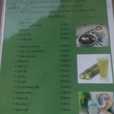 Thực đơn- Papaya - Cafe & Trà Sữa