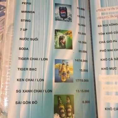 Thực đơn- Quán Nhậu Quán Pé Heo - Nhậu Bình Dân