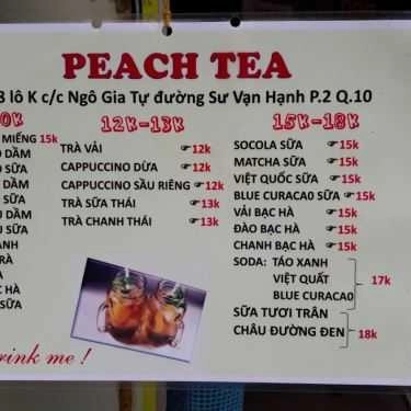 Thực đơn- Ăn vặt Peach Tea - Chung Cư Ngô Gia Tự