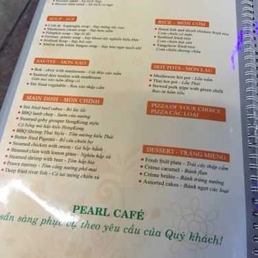 Thực đơn- Pearl Cafe - Saigon Pearl