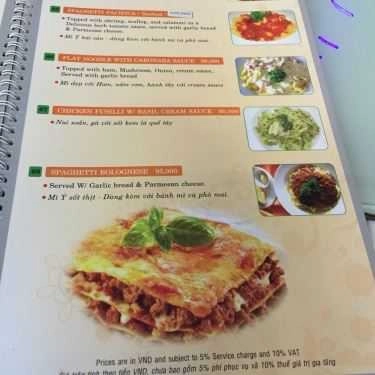 Thực đơn- Pearl Cafe - Saigon Pearl