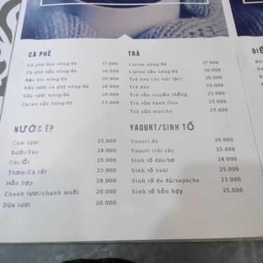 Thực đơn- Petite Cafe