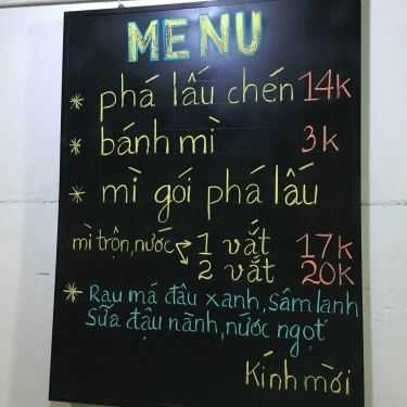 Thực đơn- Ăn vặt Phá Lấu Bò - Tô Ký