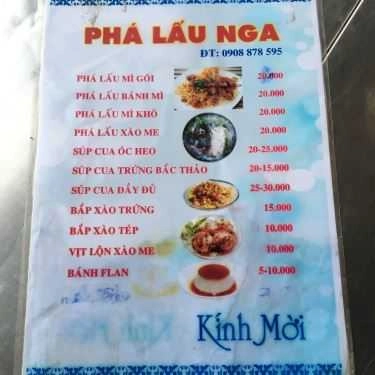 Thực đơn- Ăn vặt Phá Lấu Nga