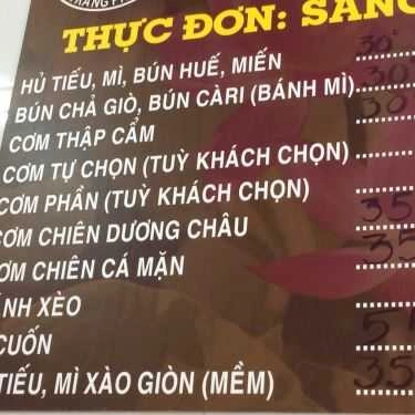 Thực đơn- Quán Ăn Pháp Hoa - Quán Chay