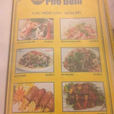 Thực đơn- Phố Đêm - Quán Nhậu Bình Dân