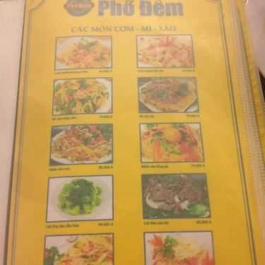 Thực đơn- Phố Đêm - Quán Nhậu Bình Dân