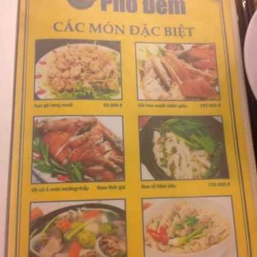 Thực đơn- Phố Đêm - Quán Nhậu Bình Dân