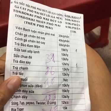 Thực đơn- Ăn vặt Phô Mai Que - Kỳ Đồng