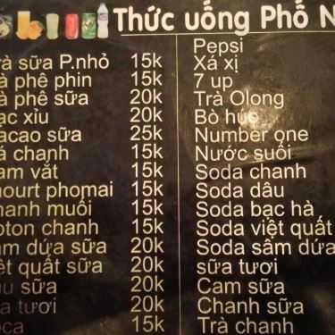 Thực đơn- Phố Nhỏ - Cafe Sân Vườn