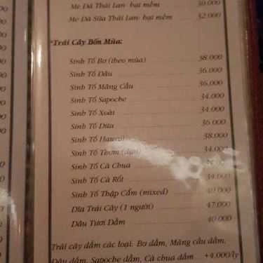 Thực đơn- Phố Xưa Cafe