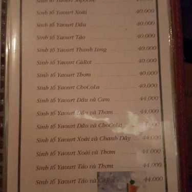 Thực đơn- Phố Xưa Cafe