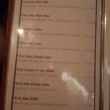 Thực đơn- Phố Xưa Cafe