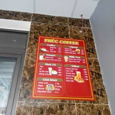 Thực đơn- Phúc Coffee - Xa Lộ Hà Nội