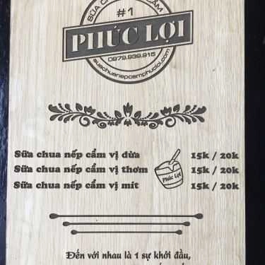 Thực đơn- Ăn vặt Phúc Lợi - Sữa Chua Nếp Cẩm