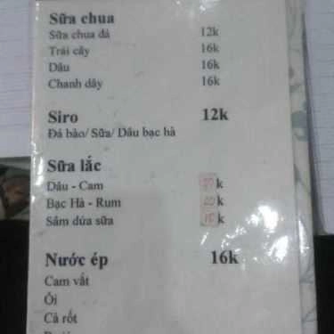 Thực đơn- Cafe Phượt Quán - D2