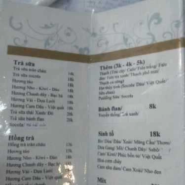 Thực đơn- Cafe Phượt Quán - D2