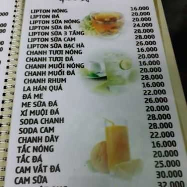 Thực đơn- Phút Tâm Giao Cafe