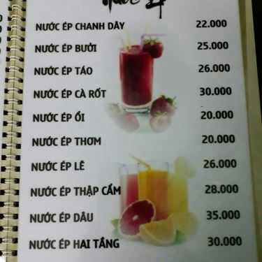 Thực đơn- Phút Tâm Giao Cafe