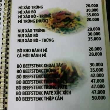 Thực đơn- Phút Tâm Giao Cafe