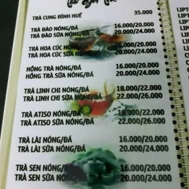 Thực đơn- Phút Tâm Giao Cafe