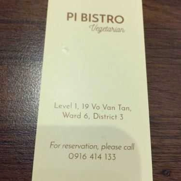 Thực đơn- Quán Ăn Pi Vegetarian Bistro - Ẩm Thực Chay