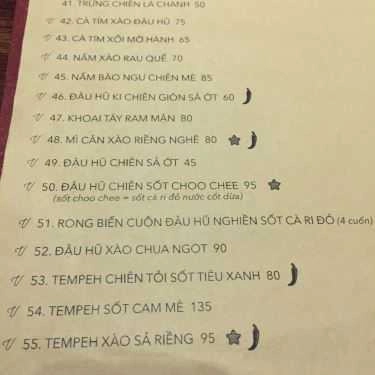 Thực đơn- Quán Ăn Pi Vegetarian Bistro - Ẩm Thực Chay