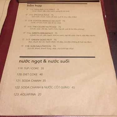 Thực đơn- Quán Ăn Pi Vegetarian Bistro - Ẩm Thực Chay