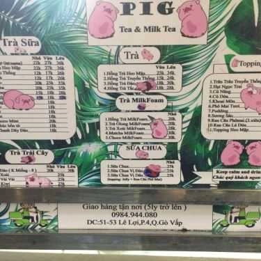 Thực đơn- Cafe Pig - Tea & Milk Tea