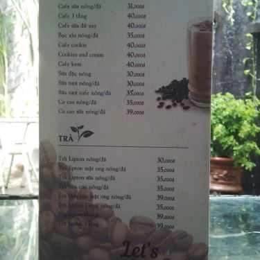 Thực đơn- Pin Cà Phê - Nguyễn Thị Huỳnh