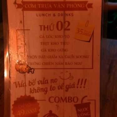 Thực đơn- Pin Cà Phê - Nguyễn Thị Huỳnh