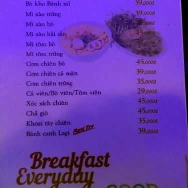 Thực đơn- Pin Cà Phê - Nguyễn Thị Huỳnh