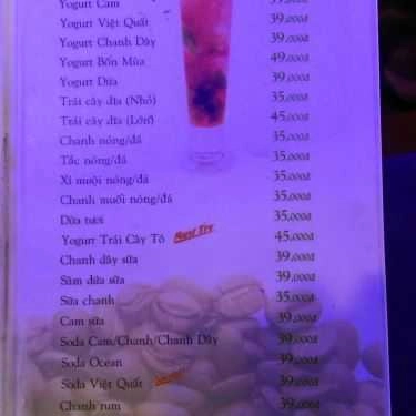 Thực đơn- Pin Cà Phê - Nguyễn Thị Huỳnh